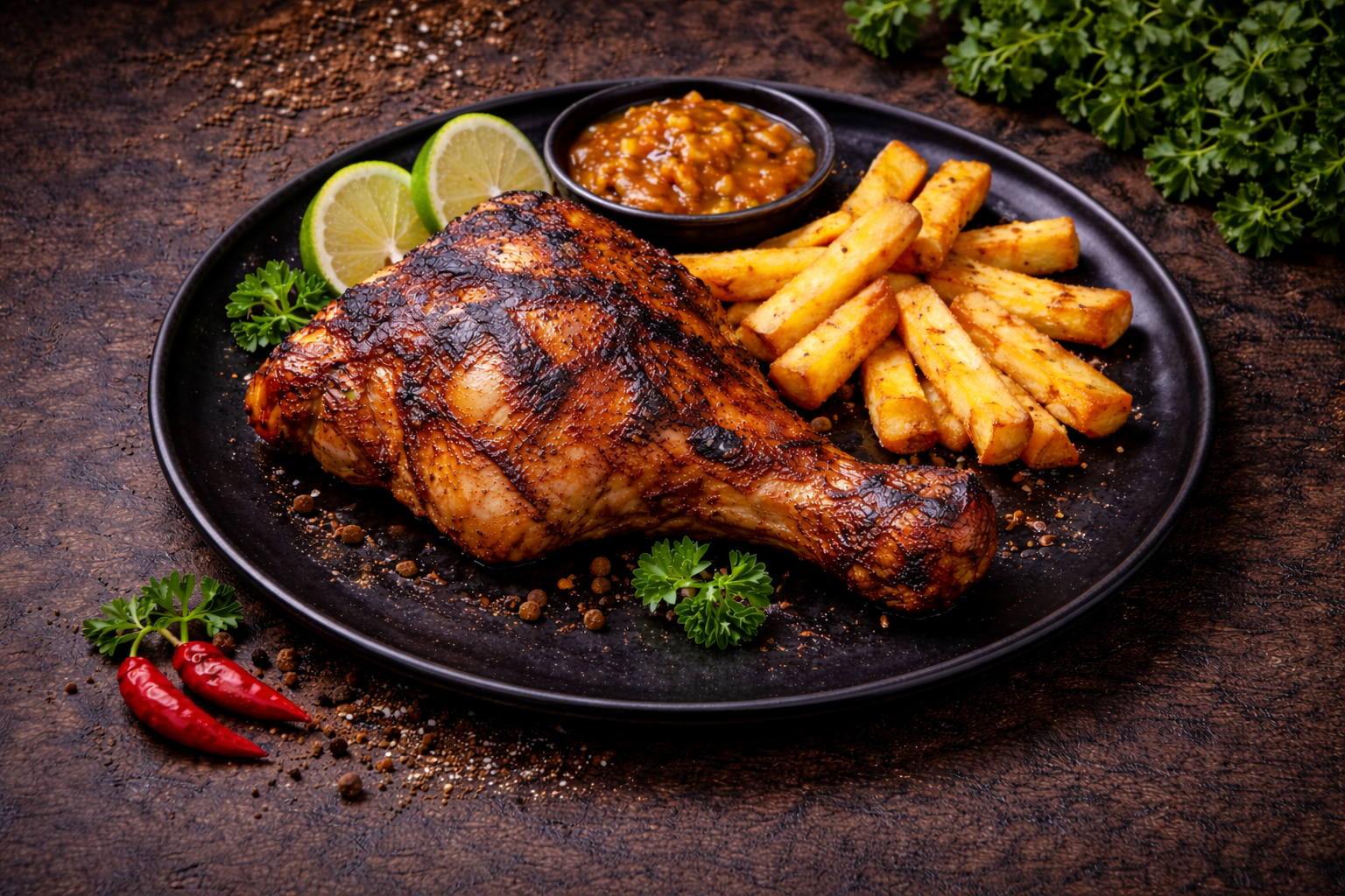 Poulet Braisé Africain